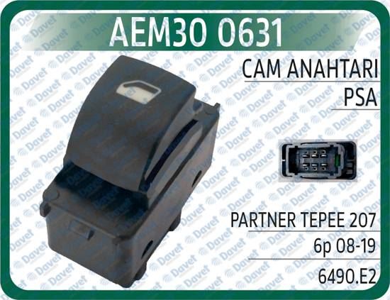 AEM 300631 Cam Anahtari Partner Tepee P207 6pin 08-19